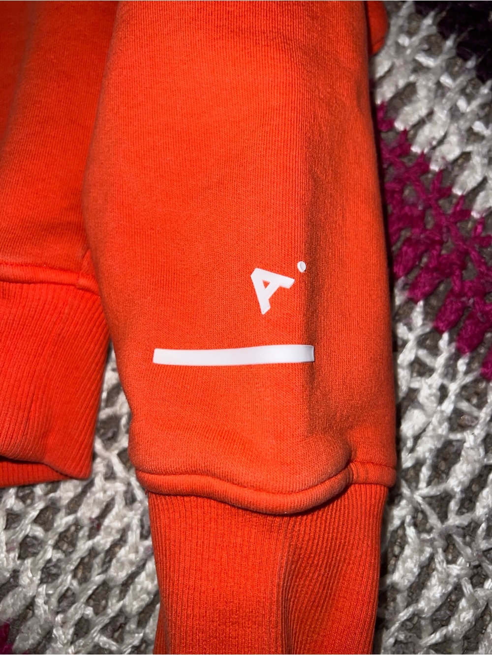The Arrivals Women's Cropped Hoodie in Bright Orange - Picture 4 of 9